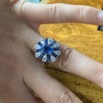 Natural Kyanite Sterling Silver Cocktail Ring Size 7 Photo 3