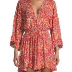 IRO Floral Print Lightweight Romper Red Womens Size FR 36 US 4 Photo 0