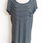 Body Glove  striped scoop neck tunic top cap sleeve black white stretchy … Photo 2