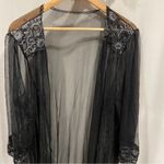 Vintage sexy mesh and lace robe made in USA whimsigoth fairy festival Black Size 2X Photo 6