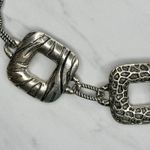 Silver Textured Medallion Chain Belt Animal Print One Size (OS) ✨ Photo 4