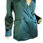 HOUSE OF HARLOW 1960 GREEN SATIN COCKTAIL BLAZER (M) Size M Photo 7