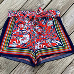 Anthropologie ETT:TWA Women's Sydney Scarf Print Tie Waist Shorts Size M Photo 0