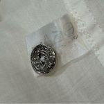 Workers for Freedom Women’s Size S White Linen Button Down Poet Shirt Blouse Photo 9