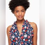 Kate Spade Daisy Satin Stripe Top sz XS 100% silk Photo 1