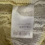 Dunst Striped Cable Knit Short Sleeve Sweater Top Size S Yellow Photo 10