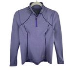 Mountain Hardwear  Purple Mock Neck 1/4 Zip Athletic Pullover Zip Pocket Size S Photo 0