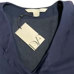 Diane Von Furstenberg DVF  ‘Kirsty’ Blouse Midnight Blue Size 2-100% Silk Photo 1