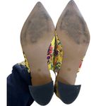 Betsey Johnson  Nettie Marigold Yellow Floral Point Toe Slingback Block Heel Photo 3