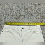 frame denim FRAME Le Crop Mini Boot jeans size 32 cream/off white high low frayed hem Photo 3