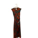 House of Harlow 1960 Revolve Ring Tie Satin Maxi Party Dress Fall Orange Green Size XS Photo 1