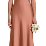 Birdy Grey  Veronica Dress Matte Satin Desert Rose Maxi Gown Size Medium NWT Photo 0