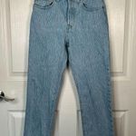 Levi's Levi’s 501 Button Fly Jeans Sz 26 Blue Wavy Design Straight or Tapered Leg Photo 12