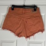 Levi's 501 Levi’s Cut Off Denim Shorts Distressed Orange Rust Button Fly Size 28 Photo 1