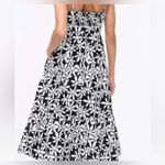 J.Crew  Cotton Tie Front‎ Cutout Tiered Smocked Back White Floral Dress Size 2 Photo 2