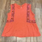 Free People  Marcy Red Orange Tank Top Photo 1
