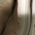 Fossil  Vintage Cream with Tan Accent Leather Silver Key Purse Photo 6