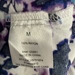Olive and Oak Abstract Print Purple Blue White Sleeveless Blouse Size Medium Photo 7