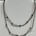 2 chokers silver & gold tone‎ beaded chain with star & heart charms Photo 0