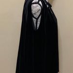 Material Girl Black Velour Cold Shoulder Top Photo 3