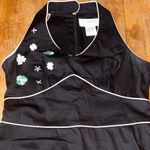 Sag Harbor Retro Pin Up Style Black Dress‎ with Floral Embroidery Size 6 Photo 8