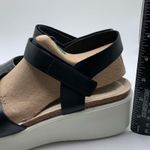 Ecco NWB  Flowt Wedge Cork Sandal Women's size 40 US 9-9.5 black leather 1949 Photo 7