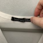 Boohoo  White Textured Collared Shirt Top Womens UK 12 US 8 Photo 2