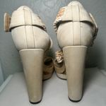 Stuart Weitzman  Platform Sandals Espadrille Raffia 5" Heels Beige Size‎ 8 Photo 3