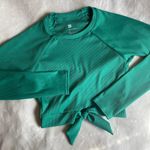 All In Motion  Cropped Green Long Sleeve Swim Top Photo 0