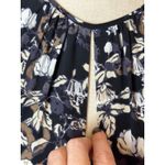 Pendleton Dress Women 6 Black Ivory Floral Print Fit And Flare Midi Preppy Boho Photo 6