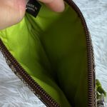 Coach y2k Soho Lime Brown Signature Canvas Wristlet Photo 6