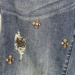 BLANK NYC  Crop Girlfriend Embellished Jeans - Blue - 25 Photo 7
