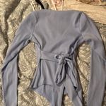 Le lis  Sky Blue Ribbed Bodysuit Photo 3