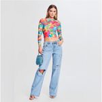 NWT SER.O.YA Janey Multicolor Top Size XS Abstract Palm SER. O. YA Pink Photo 11