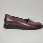 Enzo Angiolini Womens Shoes Size 7 Burgandy Leather Slip On Flat Loafers Photo 5