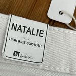 Kut From The Kloth Women’s Natalie high rise boot cut white jeans size 12 NEW Photo 2
