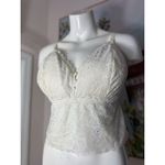 Aerie  Cream Lace Triangle Wireless Longline Bralette Bra Size XXL Photo 4