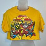 Marvel Women’s Yellow Cropped Graphic Tee Size Medium Photo 0