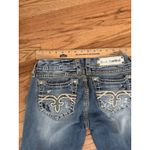 Rock Revival  Women's Heidi Capri Jeans Distressed Embellished Denim Size 30 Photo 6