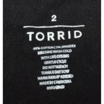 Torrid Womens 2 2X Black Cream Floral Leggings Short Knee Length Pockets Stretch Photo 5