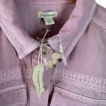 Sundance  Lilac Utility Jacket with Embroidered Trim Size Large Lightweight Photo 5