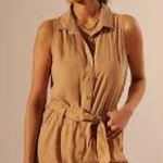 Cloth & Stone  Tan Sleeveless Romper Photo 0