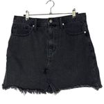 Madewell Black Rigid Denim A-Line Mini Skirt 29 Photo 43