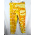Old Navy Size 8 Straight Jeans Handmade Yellow Tie Dye O.G. High Rise 1160 Photo 10