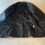 None Faux Leather double breasted fitted blazer jacket, size XS/S, NWOT Photo 13