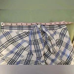 Veronica Beard  Kaia tie waist blue white plaid ruffle miniskirt waist 26-27” P38 Photo 12
