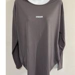 Gymshark Open Back Ark Long Sleeve Shirt Women’s Medium Athletic Gray Top Photo 0