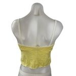 Danielle Guizio  Yellow Lace Trim Corset Bustier Cami Camisole Tank Crop Top Sz S Photo 1
