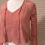 Forever 21 NWOT lace inset long sleeve crop top Photo 1