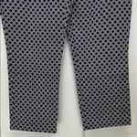 Adrienne Vittadini  Navy and White Trellis Geometric Pattern Trousers - Size 8 Photo 7